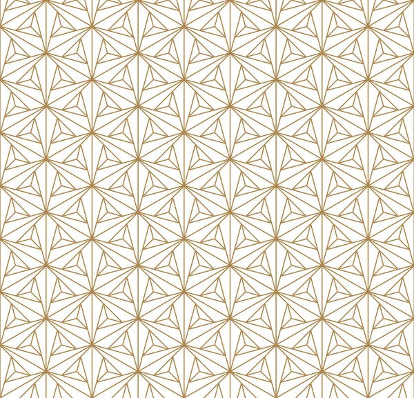Бесшовный Геометрический Узор Вдохновленный Японским Орнаментом Kumiko Шаблона Ткани Текстиля — стоковый вектор