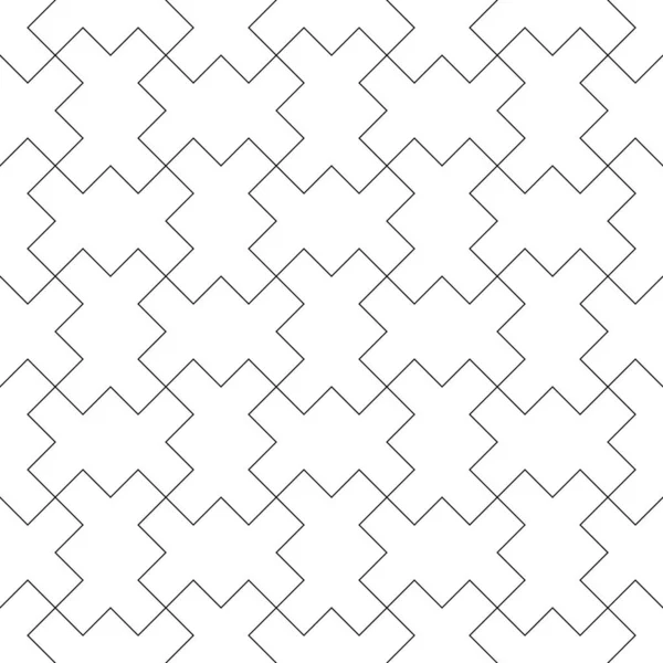 シームレスな幾何学的装飾 ブラックラインと白の背景 ファブリックのための素晴らしいデザイン カバー 包装紙 ファインライン — ストックベクタ