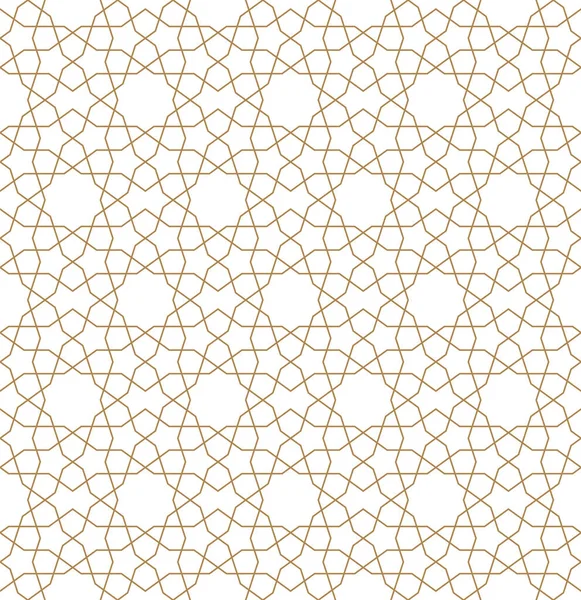 Decorazioni Geometriche Arabe Senza Cuciture Linee Colore Marrone Grande Design — Vettoriale Stock