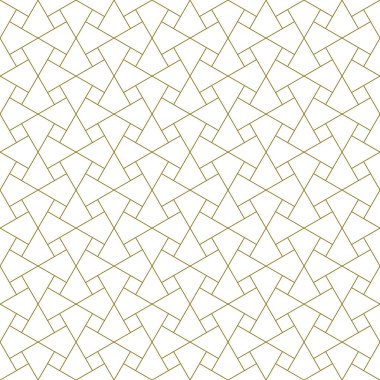 Geleneksel Arap sanatına dayalı kusursuz geometrik süsleme. Kahverengi renk çizgileri. Kumaş, tekstil, kapak, ambalaj kağıdı, arka plan için harika tasarım..