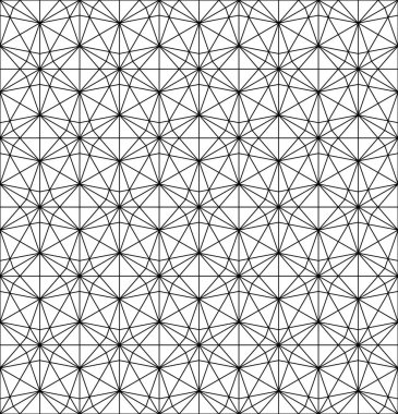 Japon süs eşyası Kumiko 'ya dayanan kusursuz desen. Siyah ve Beyaz..