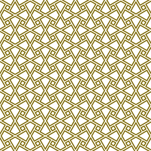Naadloos Geometrisch Ornament Basis Van Traditionele Arabische Kunst Bruine Kleurlijnen — Stockvector