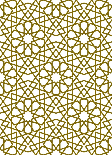 Geleneksel İslami sanata dayalı kusursuz geometrik süsleme. Kahverengi çizgiler. Kumaş, tekstil, kapak, ambalaj kağıdı, arka plan..