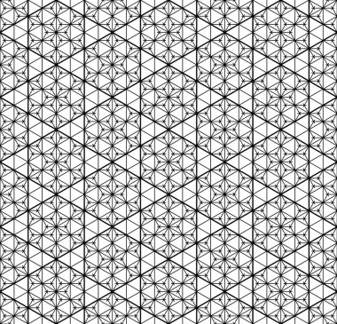 Japonların siyah çizgileriyle kusursuz Kumiko deseni.