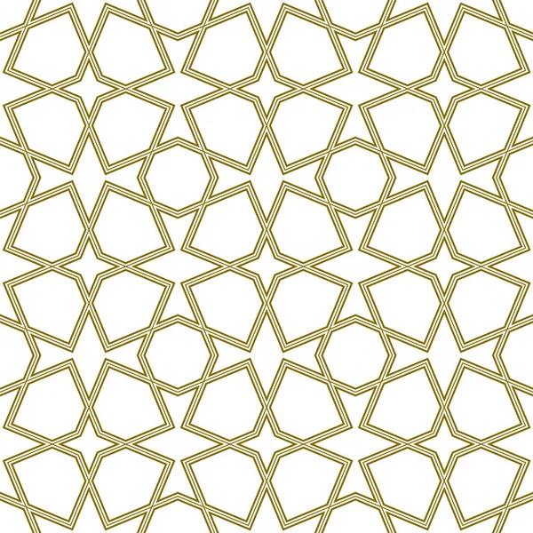 Безшовний Геометричний Орнамент Основі Традиційного Арабського Мистецтва Коричневі Кольорові Лінії — стоковий вектор