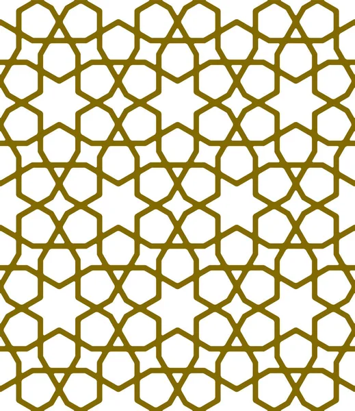 Nahtlose Geometrische Ornament Auf Der Grundlage Traditioneller Islamischer Art Brown — Stockvektor