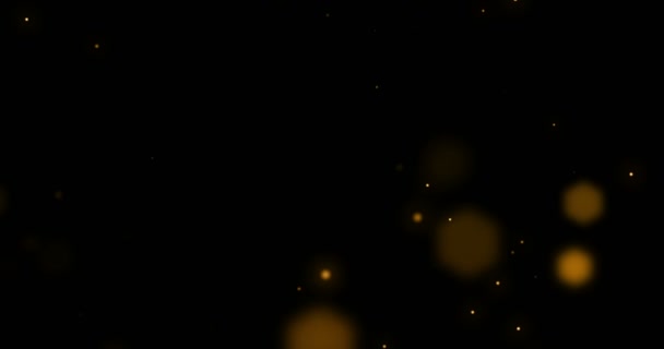 Natale Oro Gradiente Scintilla Scintillio Transizione Particelle Polvere Che Scorre — Video Stock