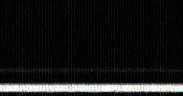 Colorful Vhs Glitch Noise Background Realistic Flickering Analog Vintage Signal — Stock Video