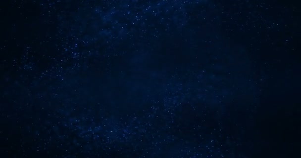 Weihnachten Blauer Gradient Funkelt Glitzern Explosion Staubpartikel Hintergrund Mit Bokeh — Stockvideo