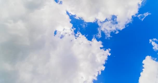 Lazo Nubes Blancas Sobre Movimiento Timelapse Cielo Azul Concepto Cambio — Vídeos de Stock