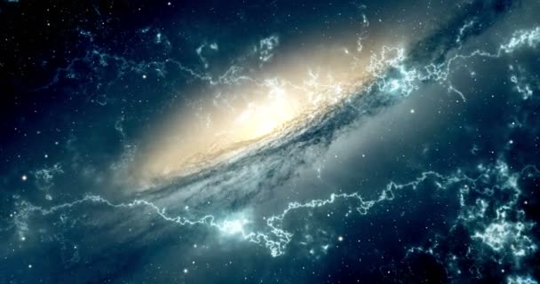 天文夜空与太空星和星云运动 — 图库视频影像