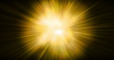 Altın sıcak renk objektif parlama ışınları yanıp söner patlama shockwave hareket film adları için siyah arka plan üzerinde geçişler için kaçak ve overlaying, happy new year ve Sevgililer tatil