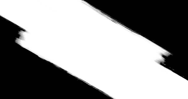Мульти Абстрактний Сплеск Чорнила Пензлик Горизонтальний Вертикальний Хід Чорно Білий — стокове відео
