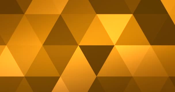 Abstract Yellow Geometric Multicolor Triangles Pattern Seamless Transition Color Movement — Stock Video