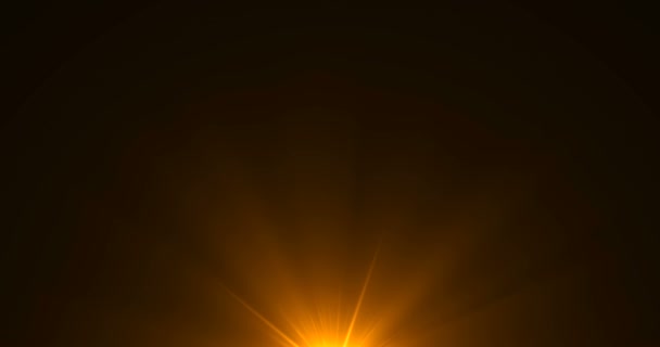 Золотой Теплый Цвет Яркие Блики Линзы Вспышки Вспышки Движения Утечки — стоковое видео