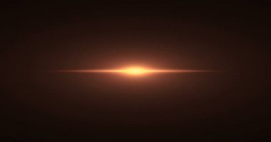 Altın sıcak renk objektif parlama yanıp söner sızıntı ışık efekti için siyah arka plan, geçişler harekette yer paylaşımı