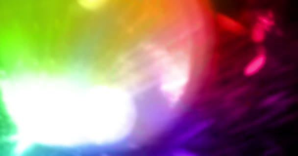 抽象的な多色光パルスと輝きリーク モーション背景ぼけボケ — ストック動画
