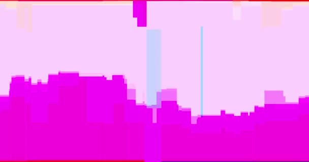 Абстрактный Многоцветный Реалистичный Глюк Экрана Мерцание Аналоговый Винтажный Телевизионный Сигнал — стоковое видео