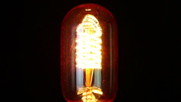 Turn Turn Slow Motion One Retro Vintage Light Bulb Old — Stock Video