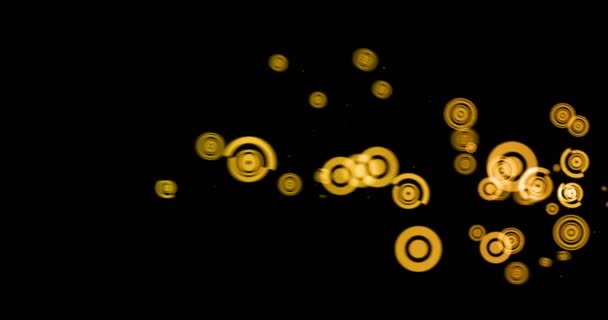 Abstrait Multi Particules Vague Mouvement Film Transition Sur Fond Noir — Video