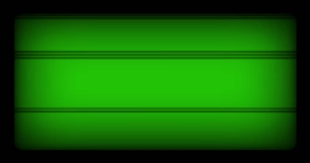 Хрома Ключ Зеленый Экран Vhs Фон Реалистичное Мерцание Аналоговый Винтажный — стоковое видео