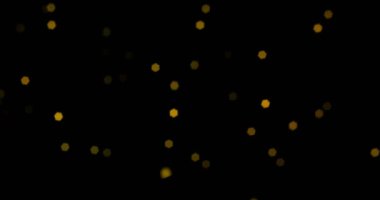 Noel altın gradyan simli glitter toz parçacıkları arka plan bokeh slow motion, tatil mutlu yeni yıl ve Sevgililer günü aşk düşen aşağı akan ile,