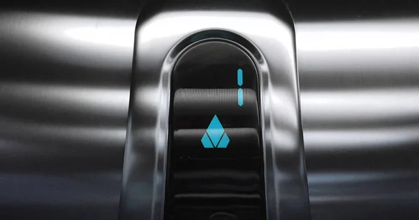 Detail Blue Led Number One Elevator First Second Floor Business — Stock Photo, Image