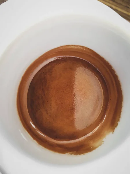 Blick Von Oben Auf Kaffee Tasse Espresso Italienischer Kaffee Mit — Stockfoto