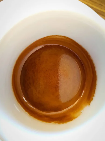 Top View Coffee Cup Espresso Italian Coffee Foam White Background — Stock Photo, Image