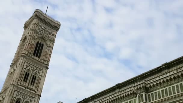 Časosběr z katedrály Santa Maria del Fiore, Firenze, Itálie s modrá — Stock video