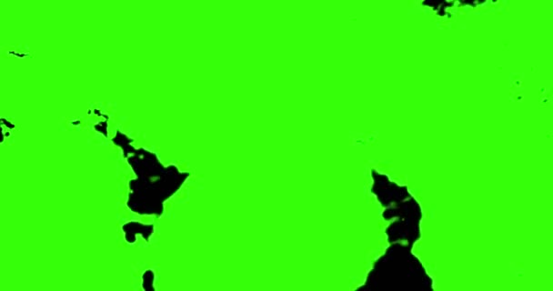 Abstrakt färg pensel stroke form vitt bläck stänk flödar och tvätta på kroma nyckel grön skärm, bläck stänk stänk — Stockvideo