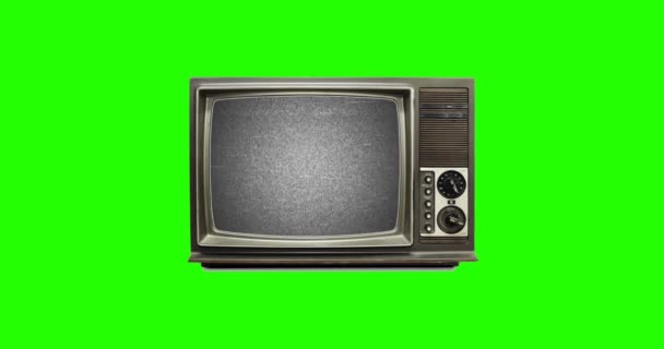 Vintage TV screen with grey vintage old grunge film frame, old movie damage effect, retro movie glitch effect with — стоковое видео