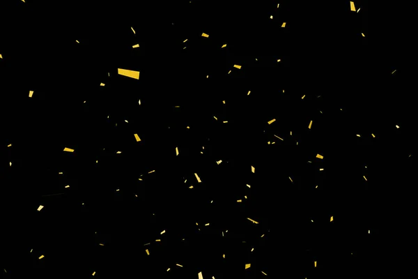 Cayendo abajo dorado metálico brillo papel confeti, animación mo —  Fotos de Stock