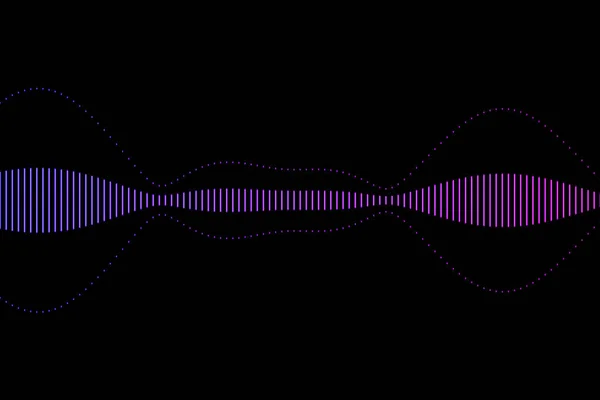 Grado azul a violeta ecualizador digital sonido de espectro de audio wa —  Fotos de Stock