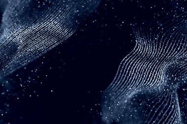 soyut 3D görüntüleme teknolojisi plexus mavi dinamik dijital sur