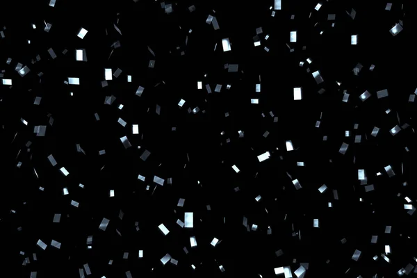 Falling blue metallic glitter foil confetti, animation movement — Stock Photo, Image