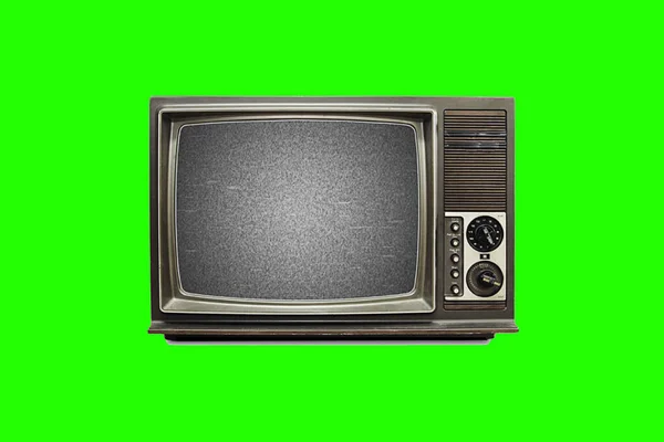 Écran de télévision vintage avec gris vintage vieux cadre de film grunge, vieux m — Photo