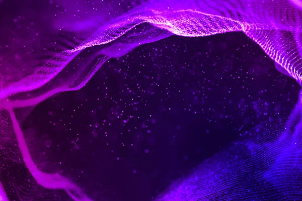 soyut 3d görüntüleme teknolojisi plexus mor gradyan dinamiği 