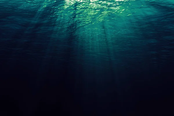 Perfectly seamless of deep blue and green ocean waves from under — Stock Photo, Image