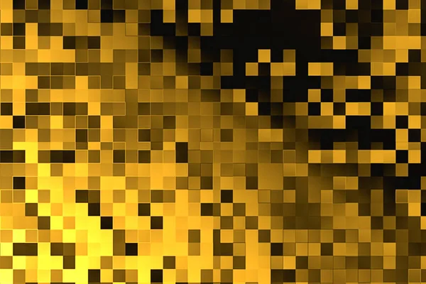 抽象金金属正方形织物几何形状黄金背 — 图库照片
