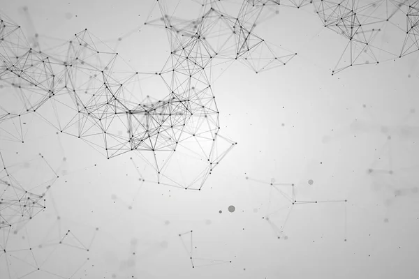Plexo geométrico negro abstracto sobre gradiente gris blanco backgro Fotos De Stock Sin Royalties Gratis