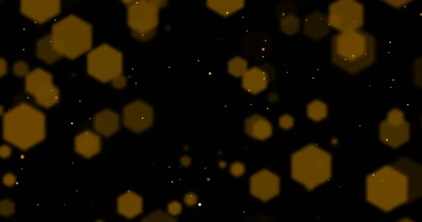 Abstraktní kruhové zlatý jiskřící glitter bokeh tekoucí — Stock video