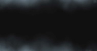 yavaş yavaş sis ve bulutlar siyah karşı uzayda gibi yüzer duman