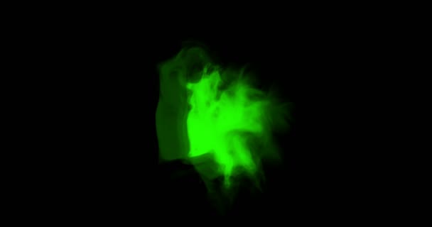 Pincel abstracto forma de trazo tinta blanca salpicadura fluyendo y lavado en croma pantalla verde clave, salpicadura de tinta salpicadura — Vídeo de stock