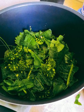 Duvardaki turşular için metin için kopyalama alanı olan dereotu