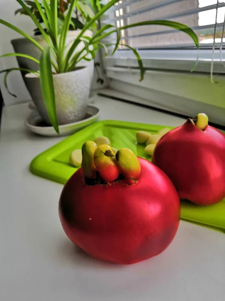 Main de tomate, catégorie Baba Katya gros fruits, le poids du fruit peut être d'environ 180 g . — Photo