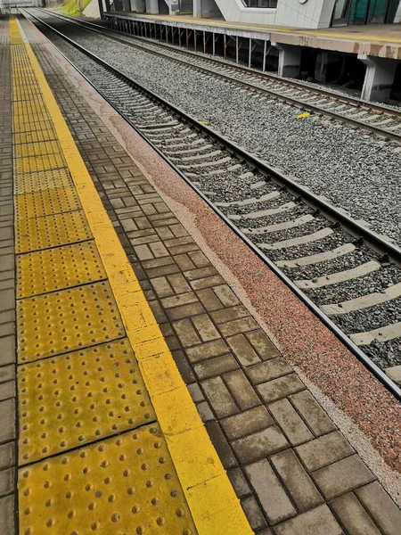 Estación Mcc Esperando Tren Personas Que Esperan Tren Lastochka Estación — Foto de Stock