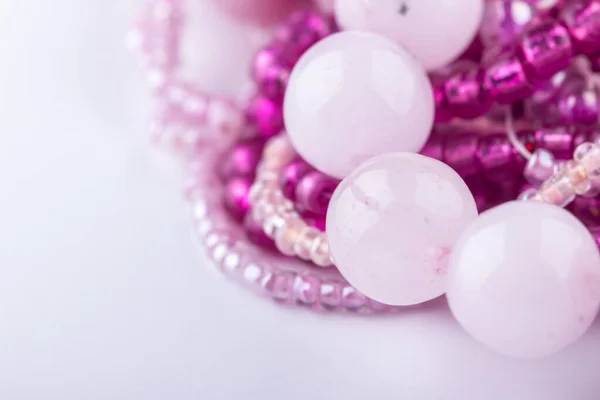 Perles roses gros plan — Photo