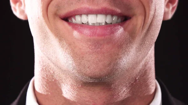 Close-up of a charming guys smile — Stock Photo, Image