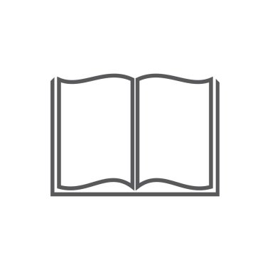 kitap simgesi beyaz arkaplanda izole edildi